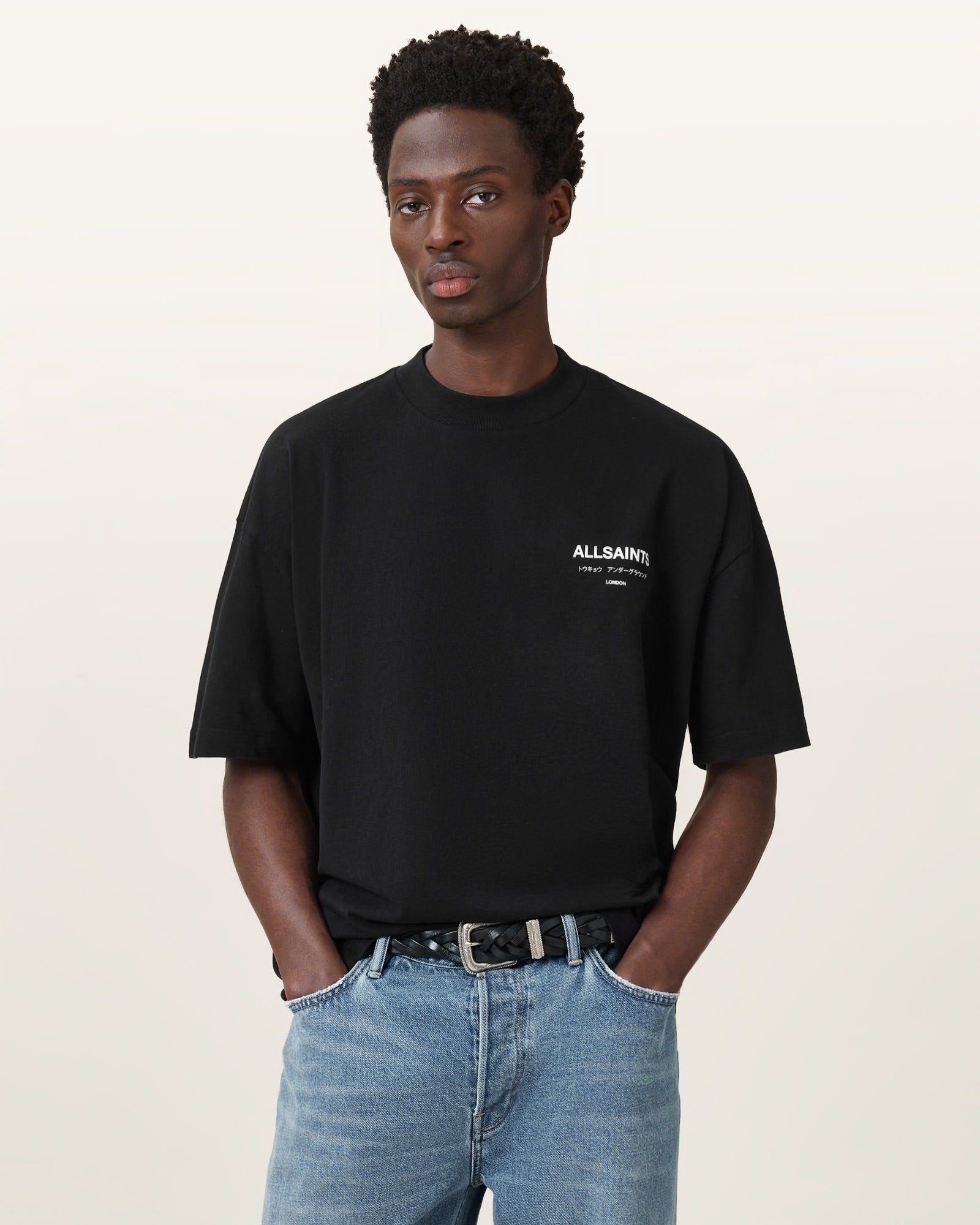 AllSaints Underground Oversized Crew Neck T-Shirt
