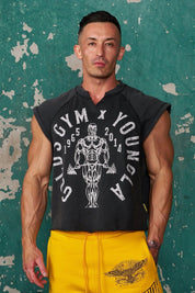 5069 - GOLDS GYM VINTAGE CUT OFFS - NEGRO