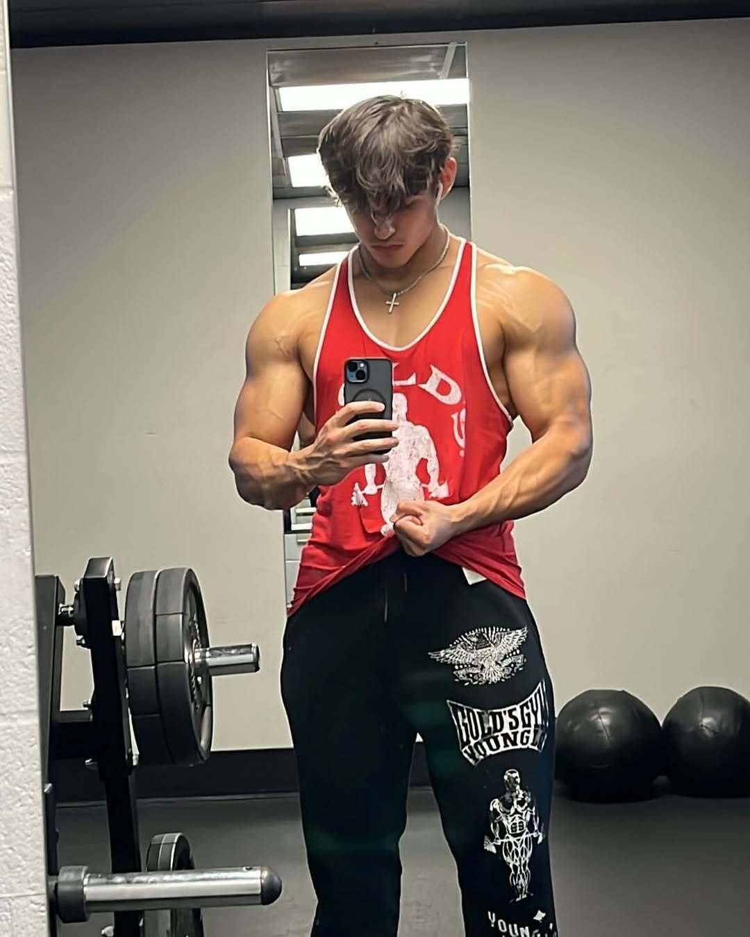 3014 - GOLDS GYM CLASSIC STRINGERS - ROJO