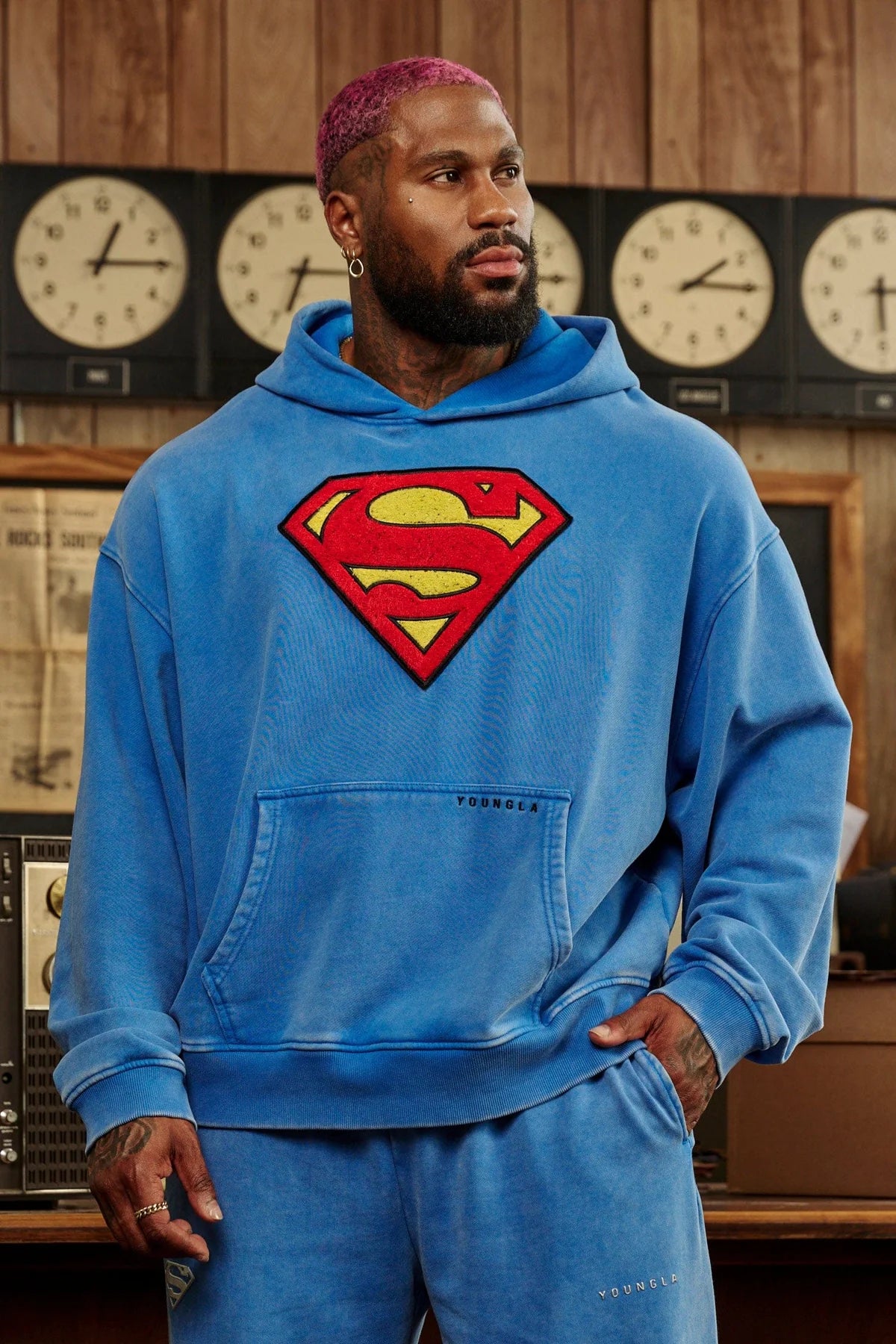 5079 - SUPERMAN LEGACY HOODIES - BLUE WASH