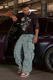 4015 - DRIPPY SKULL JERSEY - NEGRO