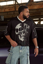 4015 - DRIPPY SKULL JERSEY - NEGRO