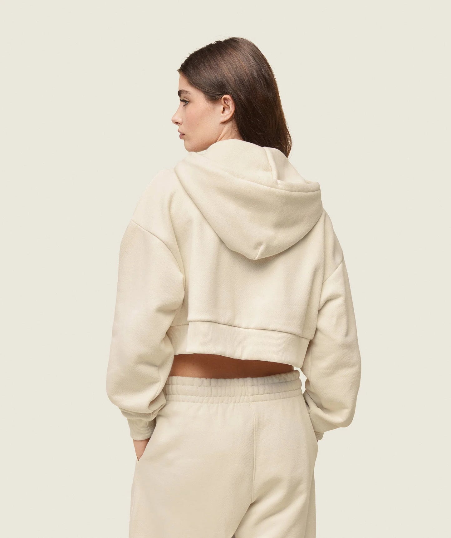 EVERYWEAR CROPPED ZIP HOODIE